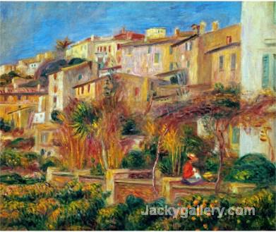 Terrace at Cagnes by Pierre Auguste Renoir paintings reproduction